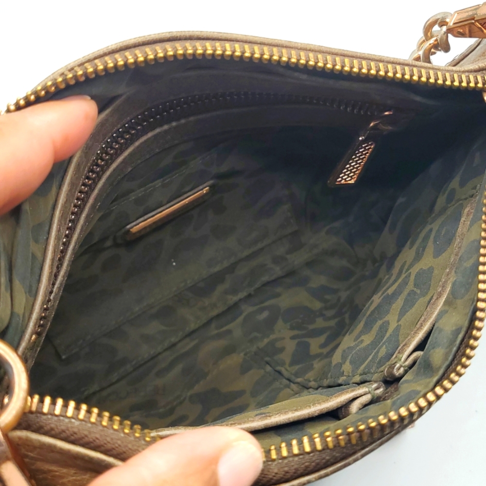 Rebecca Minkoff Leather Clasp Zip Chain Crossbody Bag - Picture 8 of 11